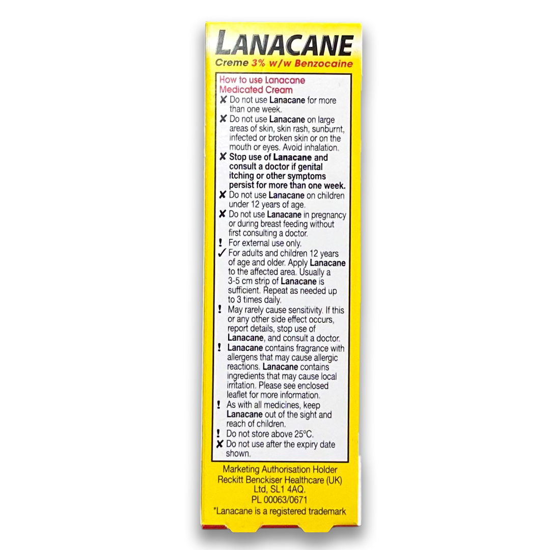 Lanacane 3% Benzocaine Cream - Rightangled