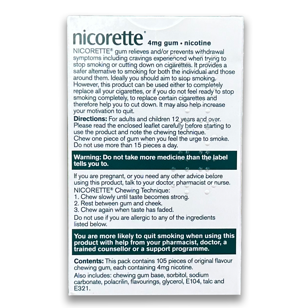 Nicorette gum (Nicotine) - Rightangled