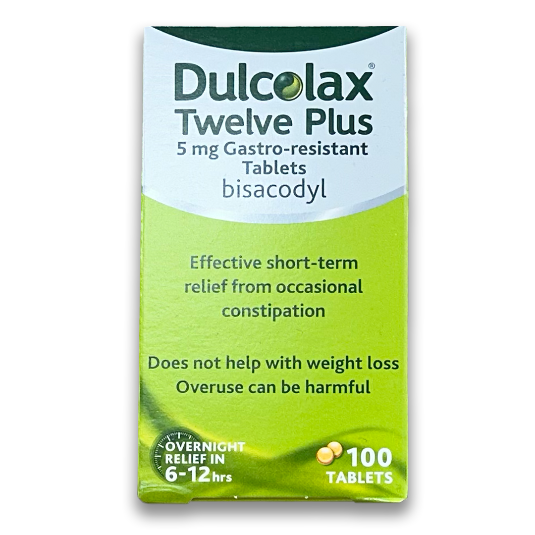 Dulcolax Twelve Plus 5mg G/R 100 Tablets - Rightangled