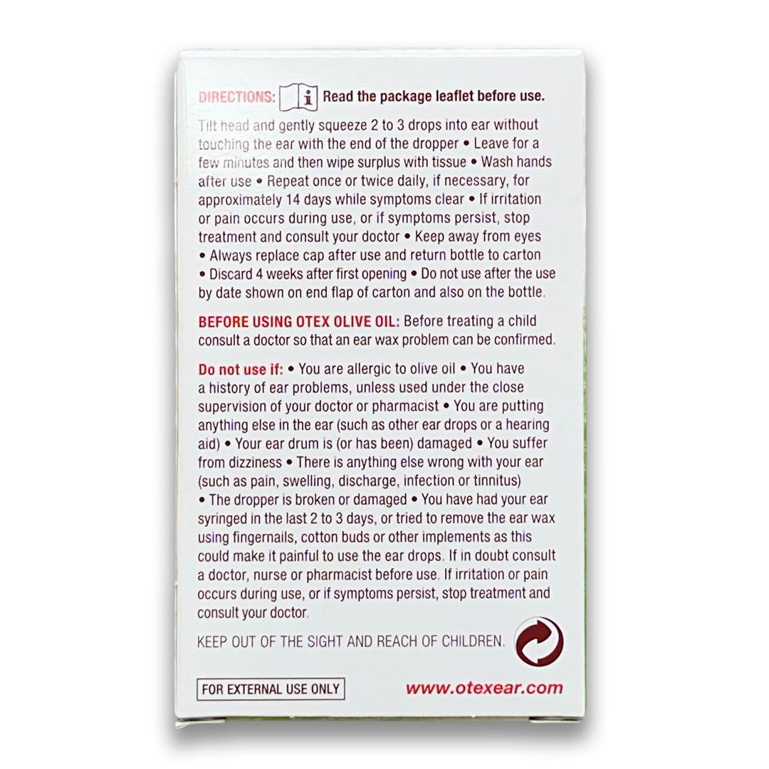 Otex Olive Oil Ear Drops - Rightangled