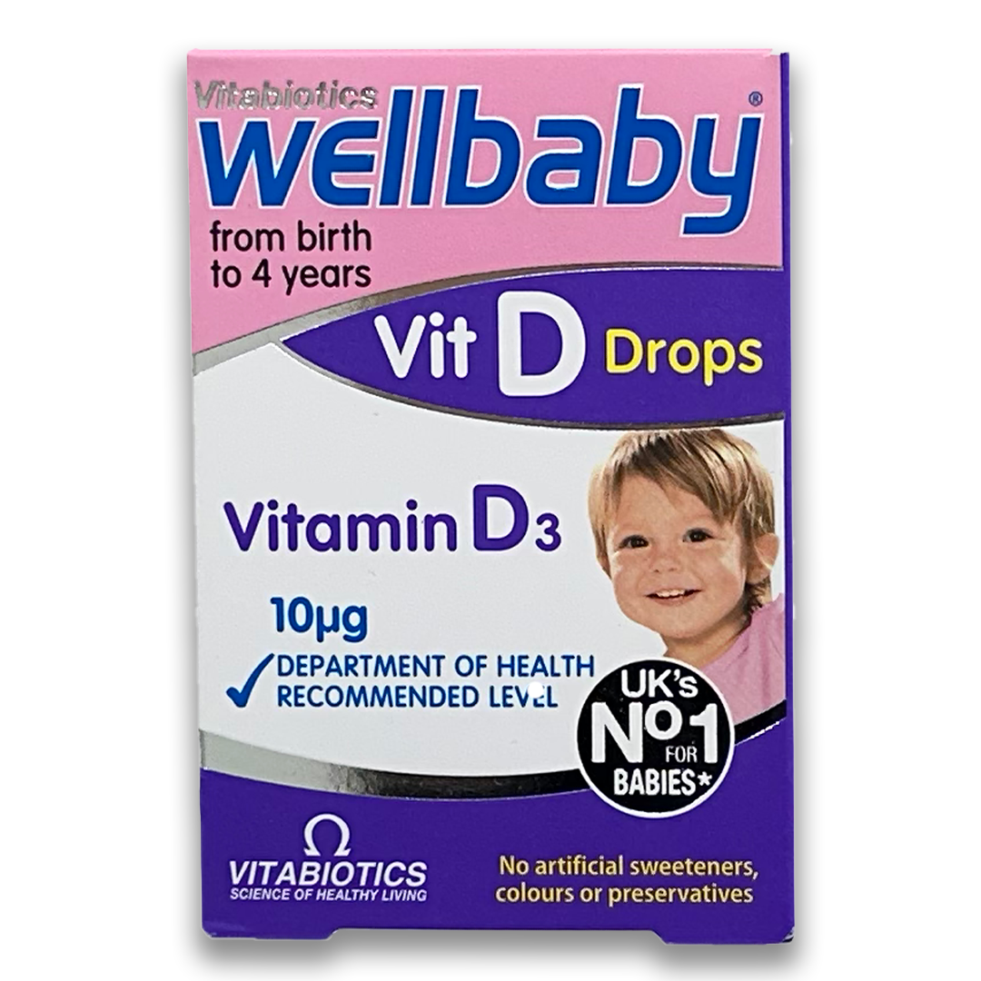 Vitabiotics Wellbaby Vit D Drops -30 ml - Birth to 4 Years - Rightangled