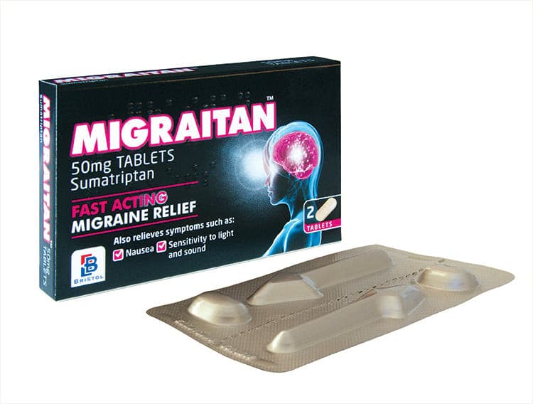 Migraitan Tablets 50mg.