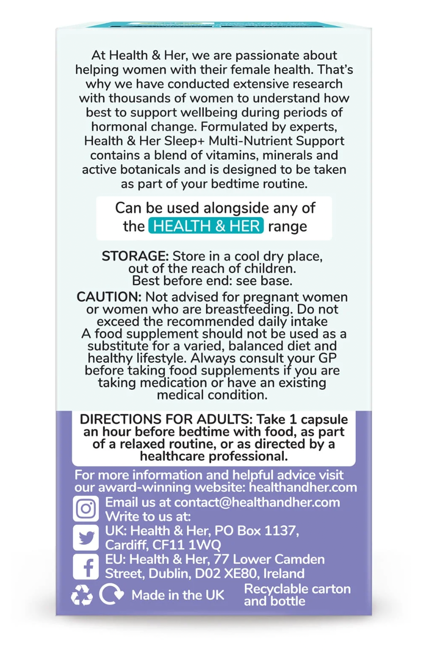 Health & Hair Sleep Plus Multi-Nutrient Support.