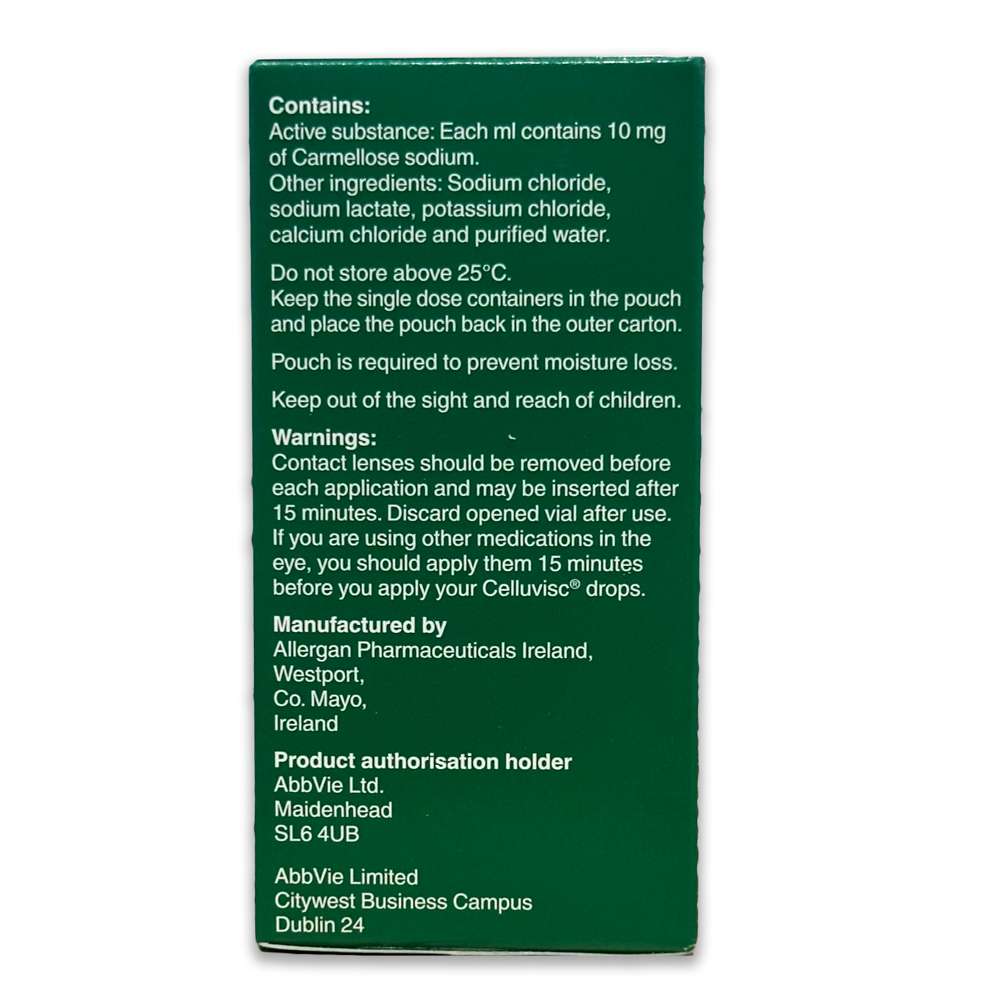 Celluvisc 1% eye drops - Rightangled