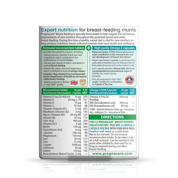 Pregnacare for breastfeeding
