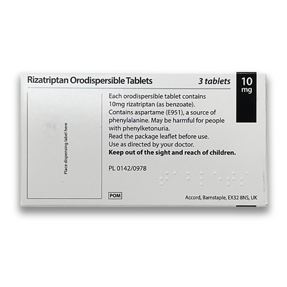 Rizatriptan 10mg Tablets - Rightangled