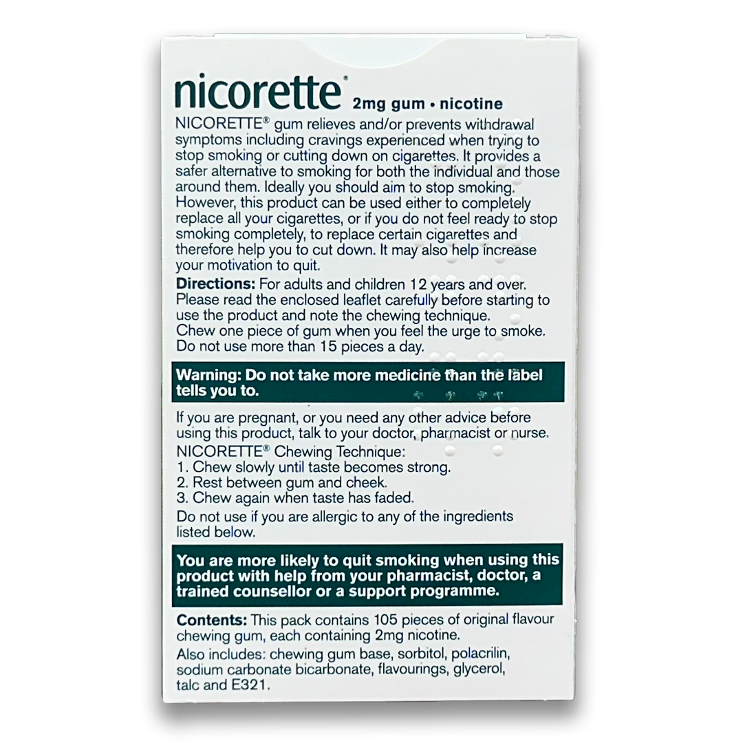 Nicorette gum (Nicotine) - Rightangled