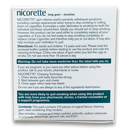 Nicorette gum (Nicotine) - Rightangled