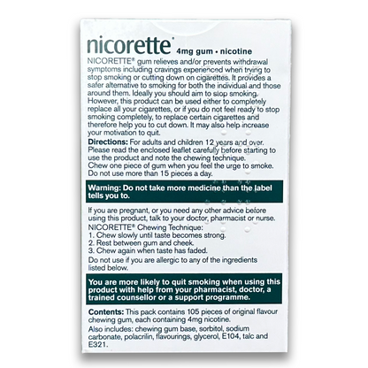 Nicorette gum (Nicotine) - Rightangled