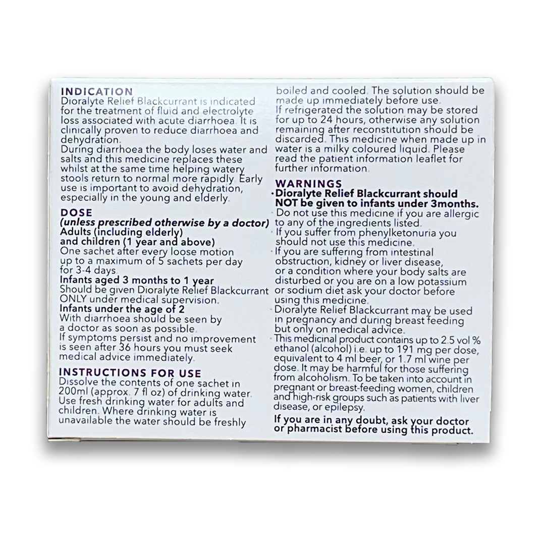 Dioralyte Blackcurrant Sachets - Rightangled