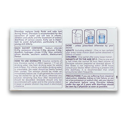 Dioralyte Blackcurrant Sachets - Rightangled