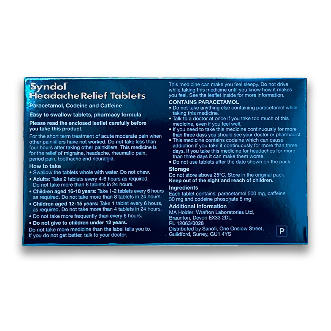 Syndol Tablets - Rightangled