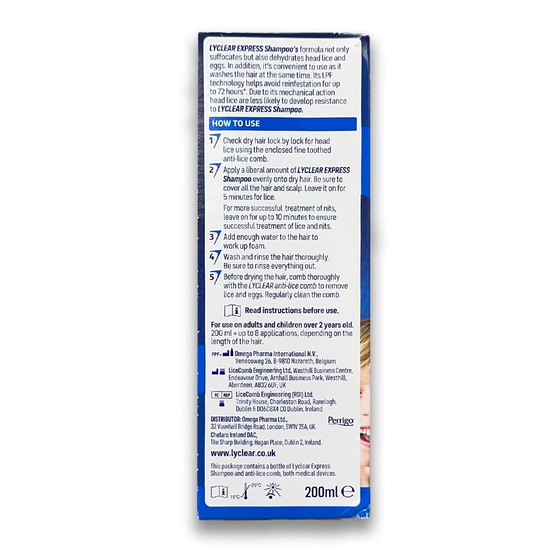 Lyclear Express Head Lice Shampoo - Rightangled