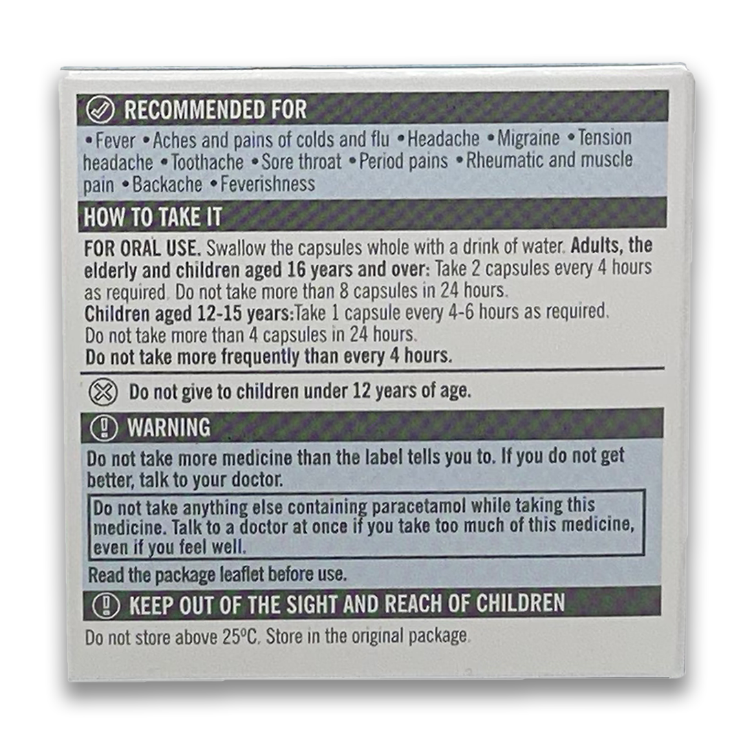 Paracetamol 500mg Capsules - Rightangled