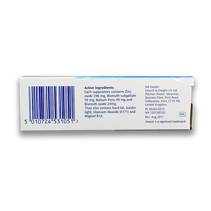 Anusol Suppositories - Rightangled