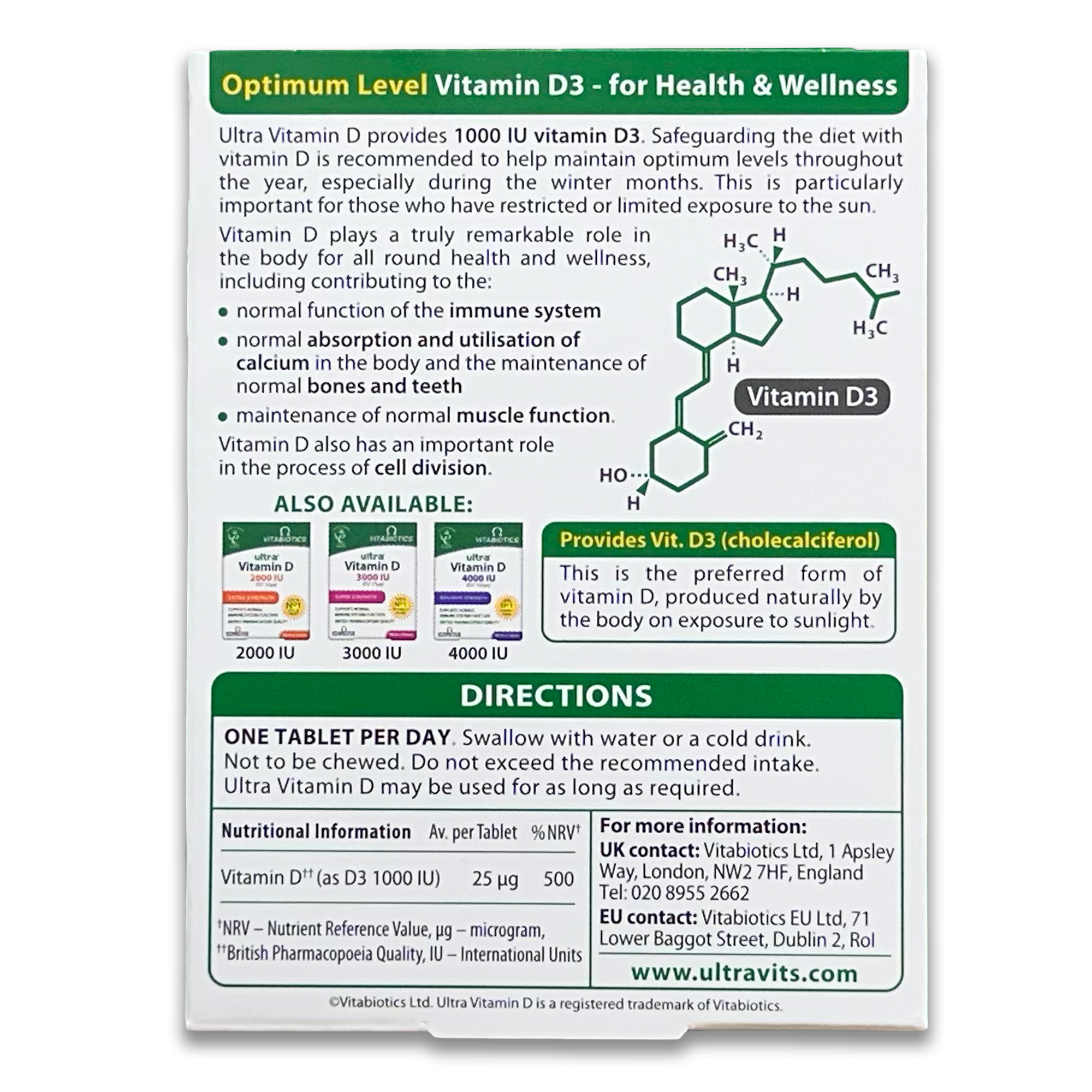 Ultra Vitamin D 1000IU - Rightangled