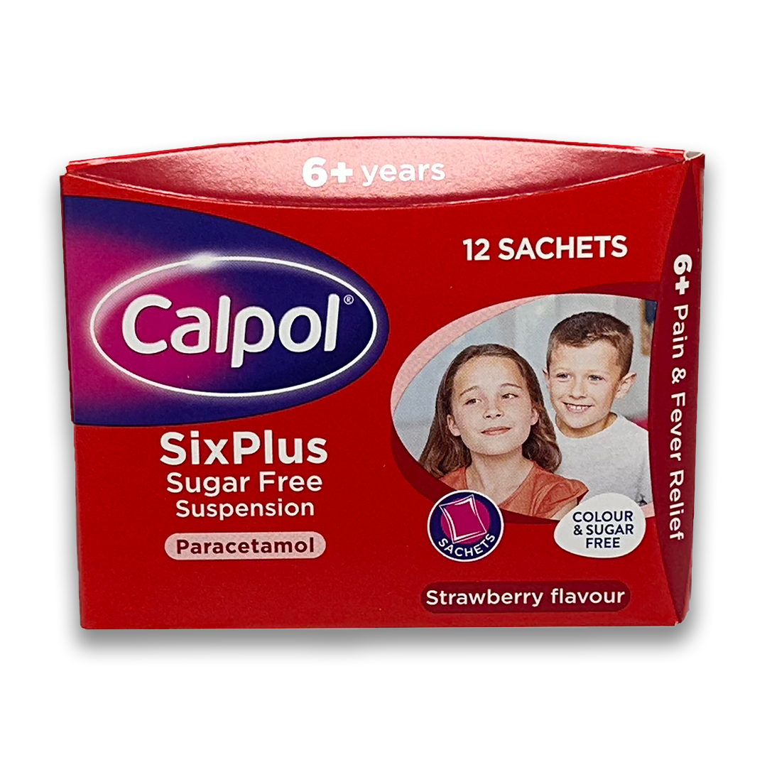 Calpol SixPlus Sugar Free Suspension Strawberry Flavour - Rightangled