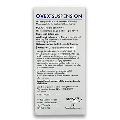 Ovex Suspension 30ml Family Pack - Rightangled