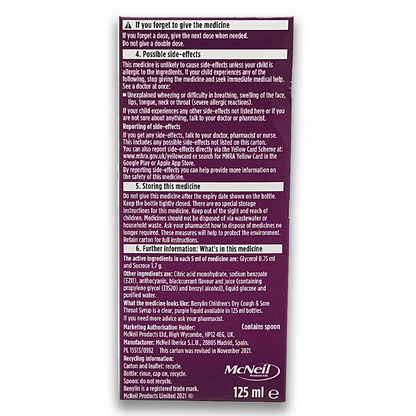 Benylin Children's Dry Cough & Sore Throat Syrup - Rightangled