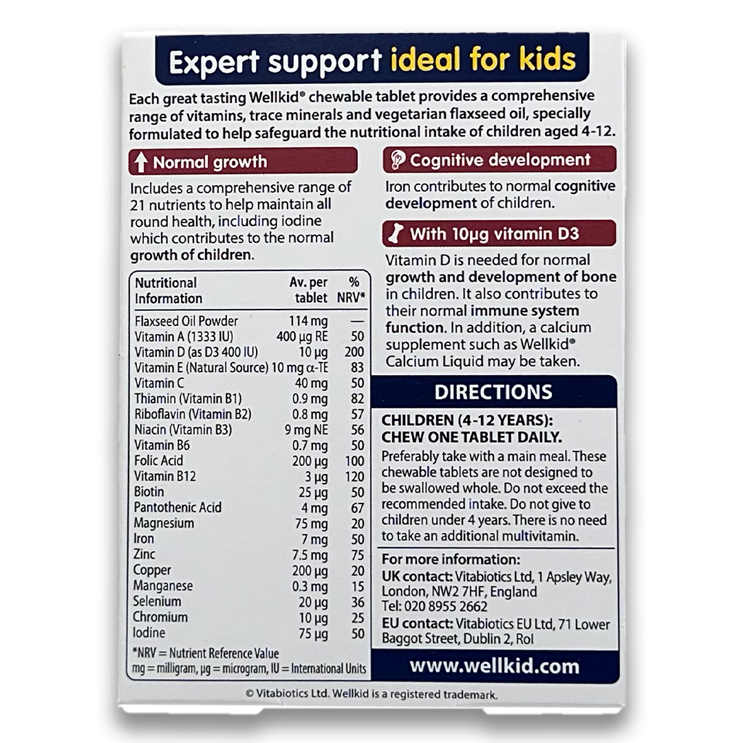 Wellkid Smart Chewable 4-12 years - Rightangled