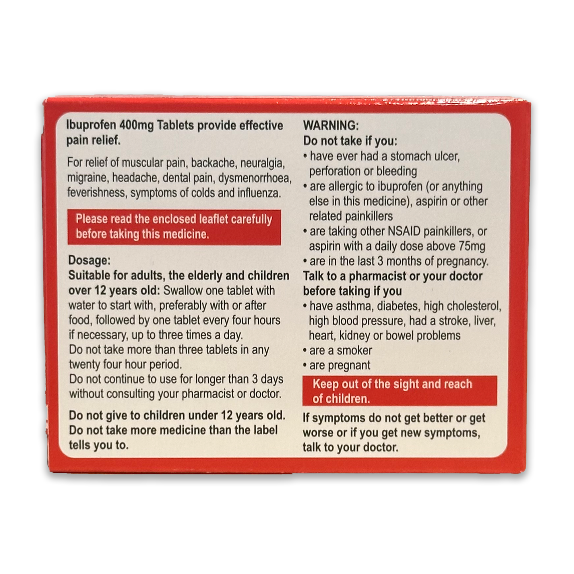 Ibuprofen tablets - Rightangled