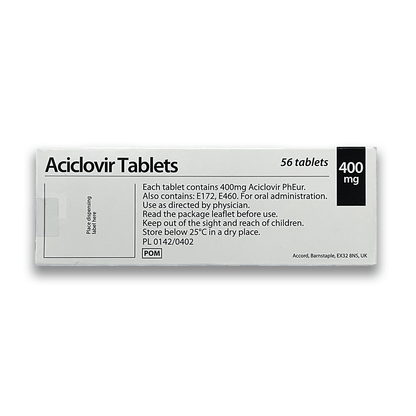 Aciclovir 400 mg box - back