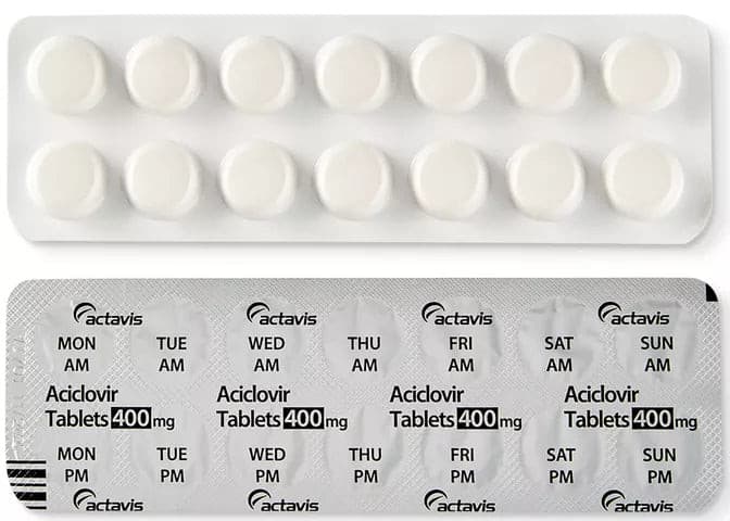 Aciclovir 400mg tablets.